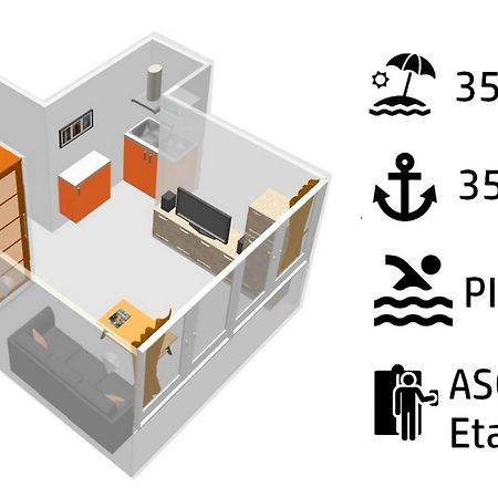 Studio Proche Port Et Plages, Piscine Hyères Eksteriør billede